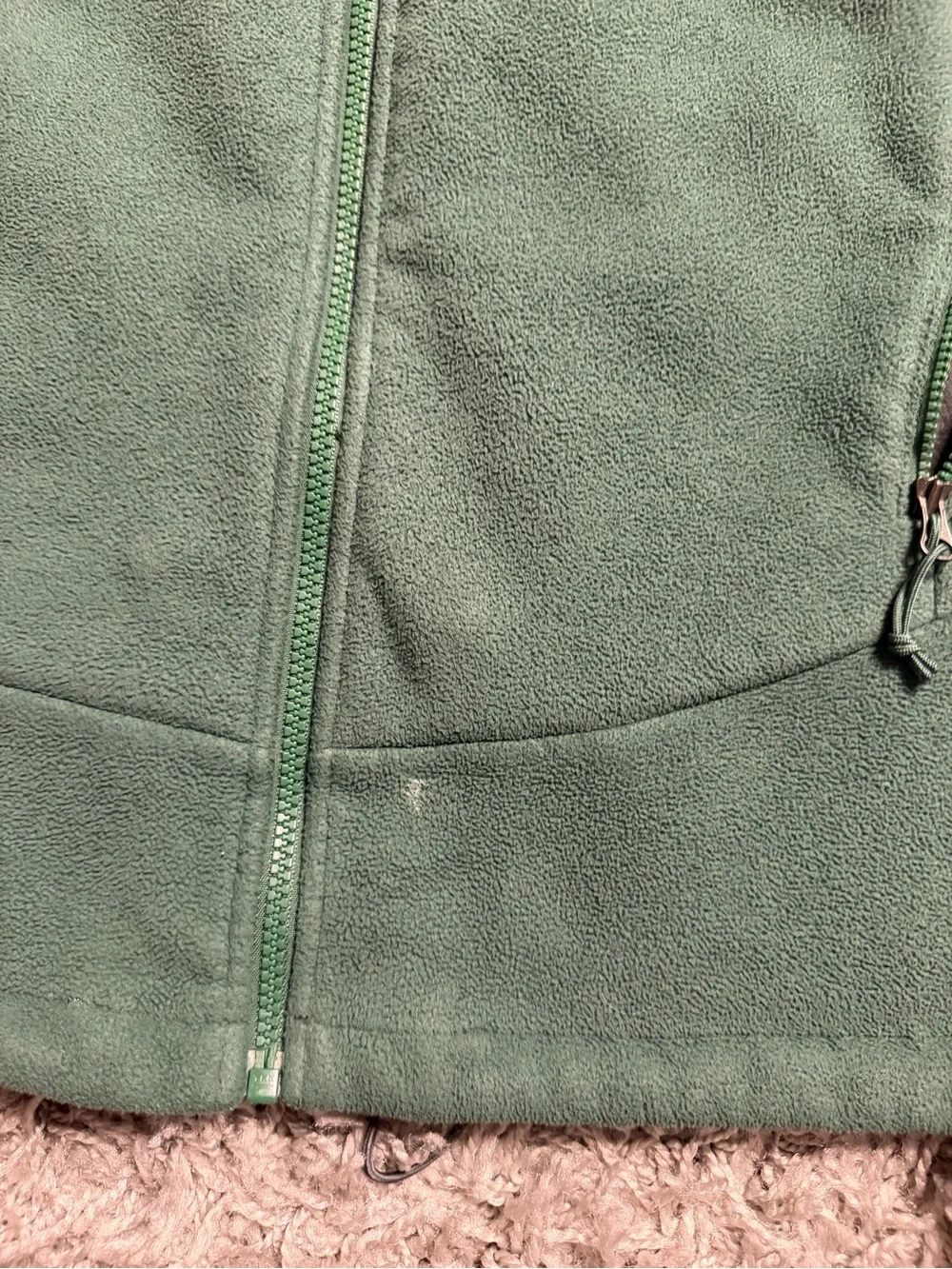 North Face Green Fleece Zip